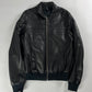 Dior Homme Black Leather Bomber Jacket SS 2008 - M