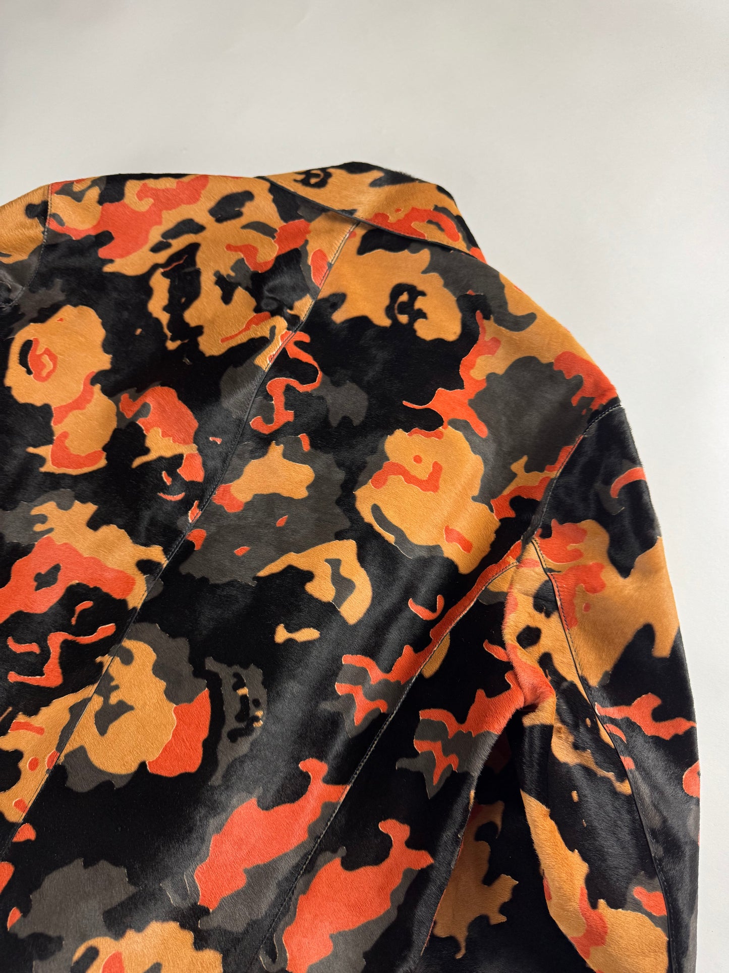 Dior Homme Couture Sample Camo Pony Hair Luxor Moto Jacket SS 2023 - M