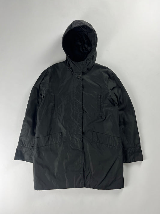 Prada Incognito Leather Details Windbreaker Coat 2000s - M