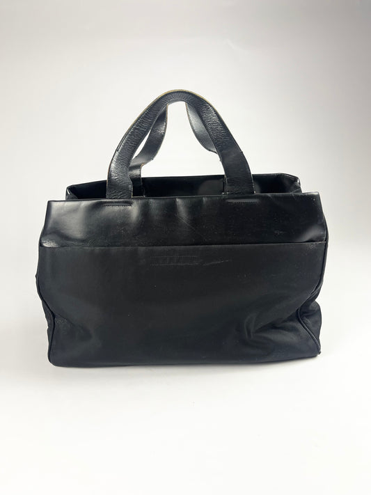 Prada Leather Nylon Tote Bag FW 1999 - OS