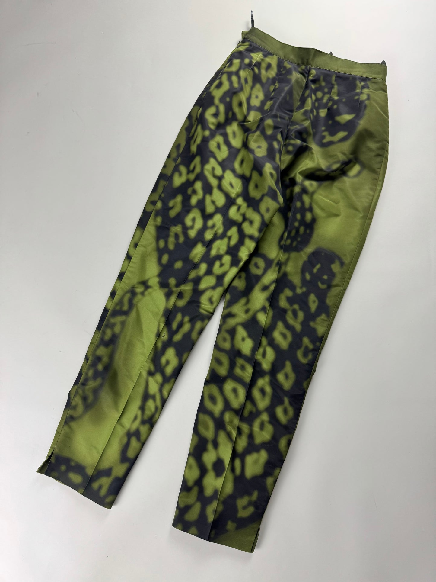 Prada Green Gradient Printed Shift Tailored Pants Resort 2009 - S