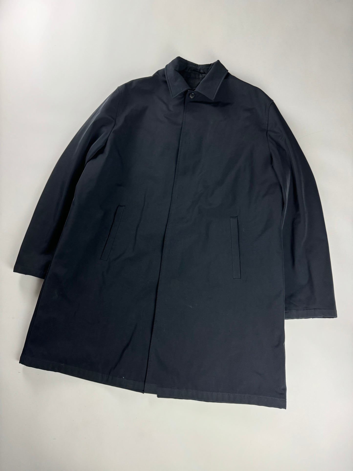Prada Inside Quilted Marine Nylon Overcoat FW 1998 - XL