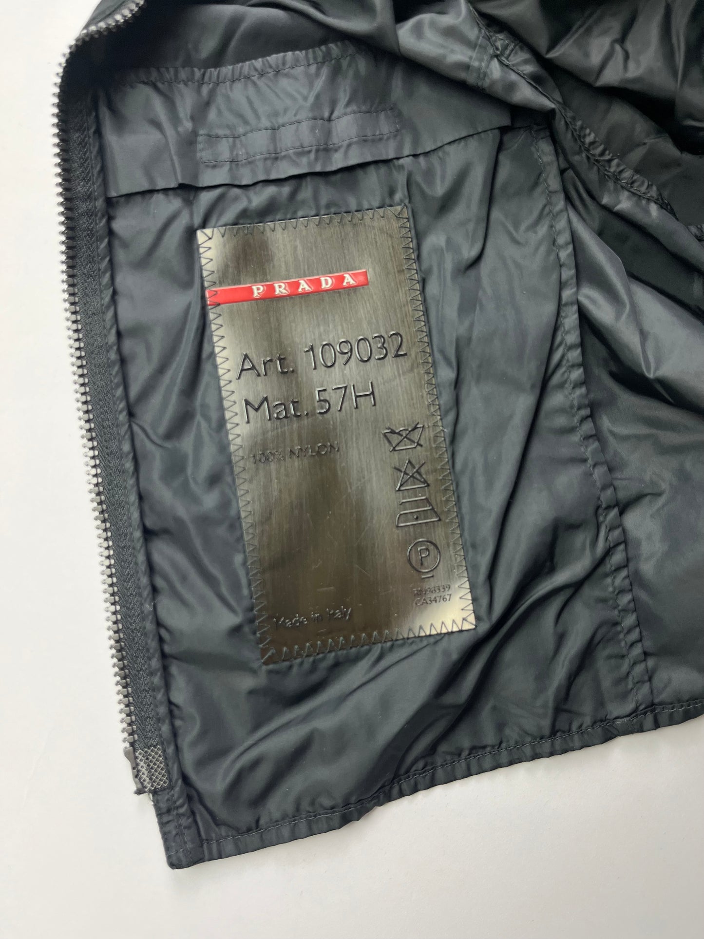 Prada Linea Rossa Dark Hooded Vest SS 2000 - M