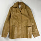 Celine Camel Tan Embossed Ostrich Skin Leather Jacket 2000s - S
