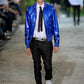 Dior Homme Kris Van Assche Fragmented Bright Yellow Leather Bomber Jacket SS 2009 - L