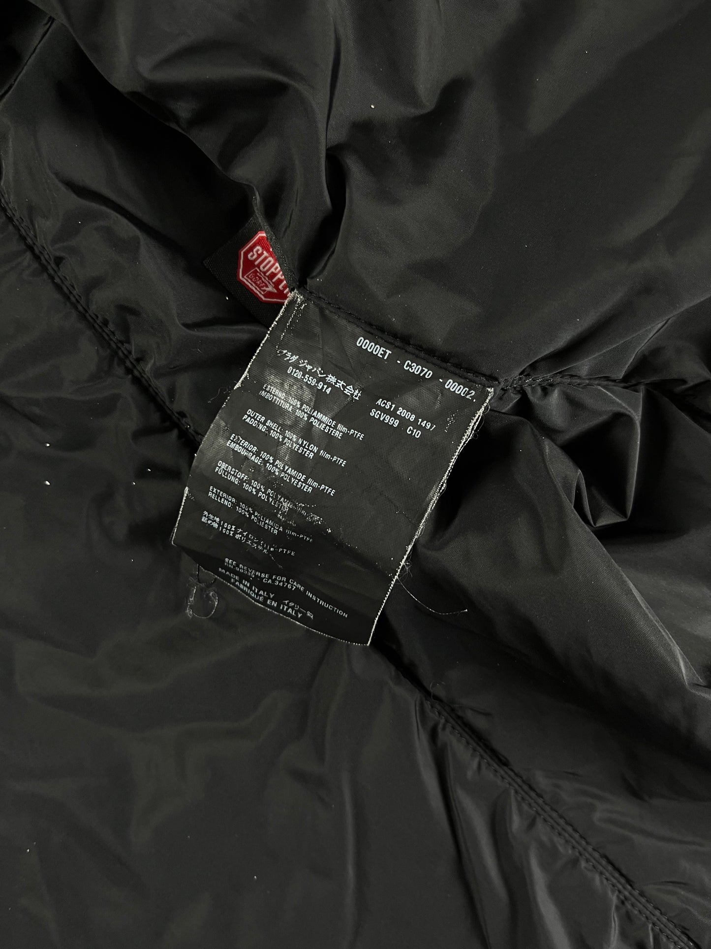 Prada Linea Rossa Black Nylon Wind Stopper Blazer SS 2008 - M