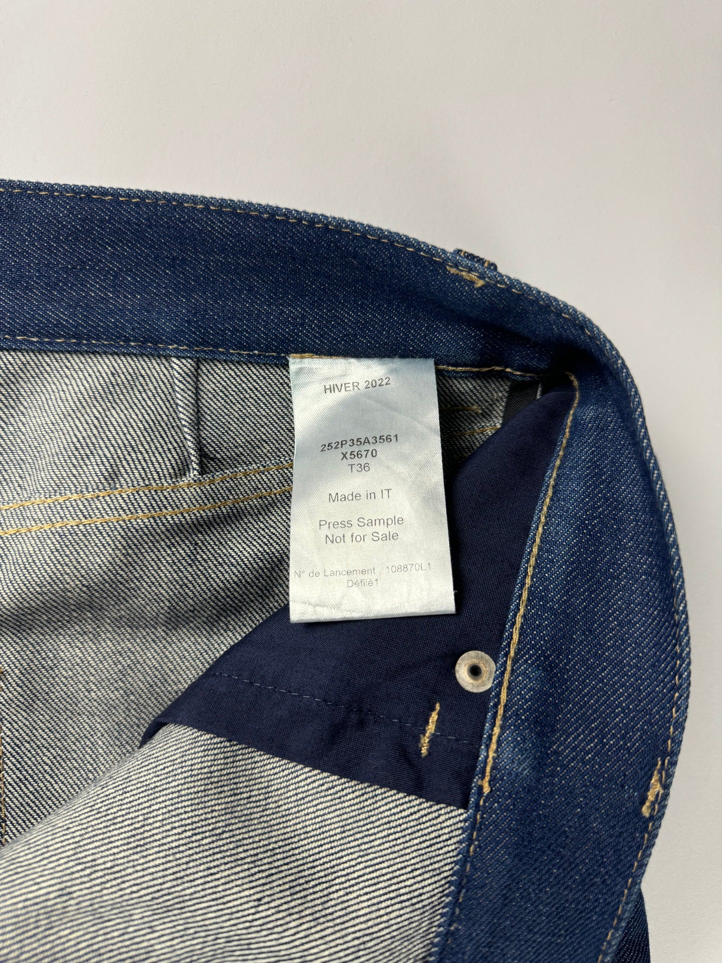 Dior Sample Heritage Raw Denim FW 2022 - M