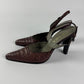 Prada Crocodile Leather Effect Pumps Heels 2000s - 38 IT/39 EU