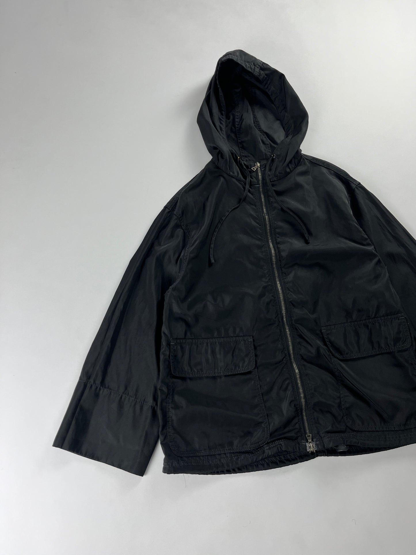 Prada Black Capo Windbreaker Jacket 2000s - S