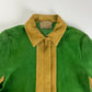 Prada Two Tones Suede Leather Short Sleeve Bowling Shirt Jacket SS 2013 - M