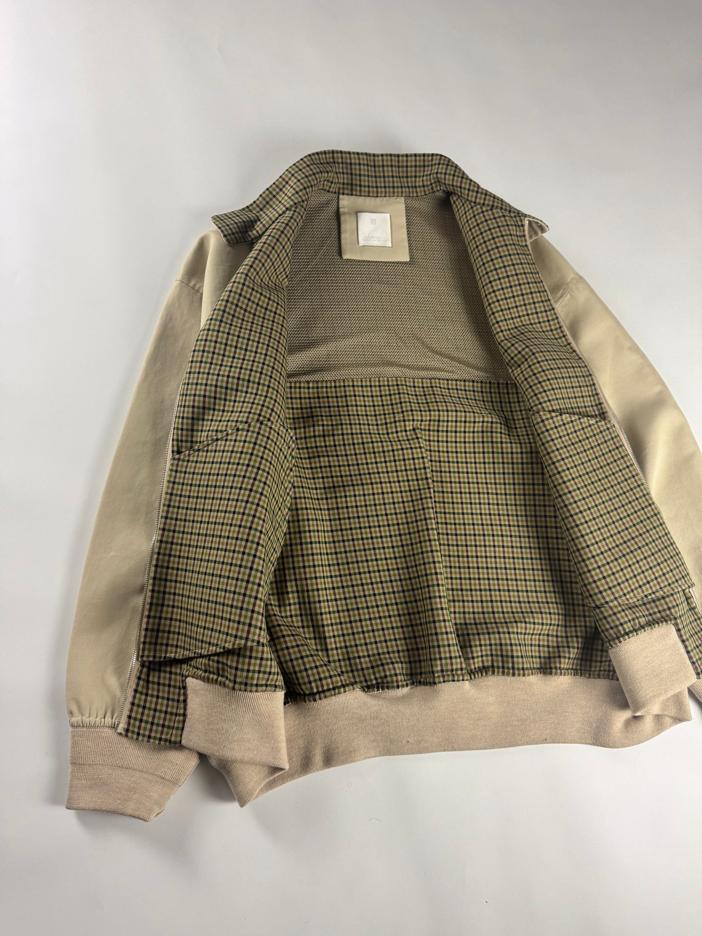 Givenchy Sample Inside Kilted Print Boxy Bomber Jacket SS 2024 - M