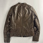 Gucci Bronze Brown Leather Zip Up Jacket 2000s - S