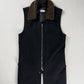 Dries Van Noten Black Wool Gilet Vest Sherpa Effect Collar - M