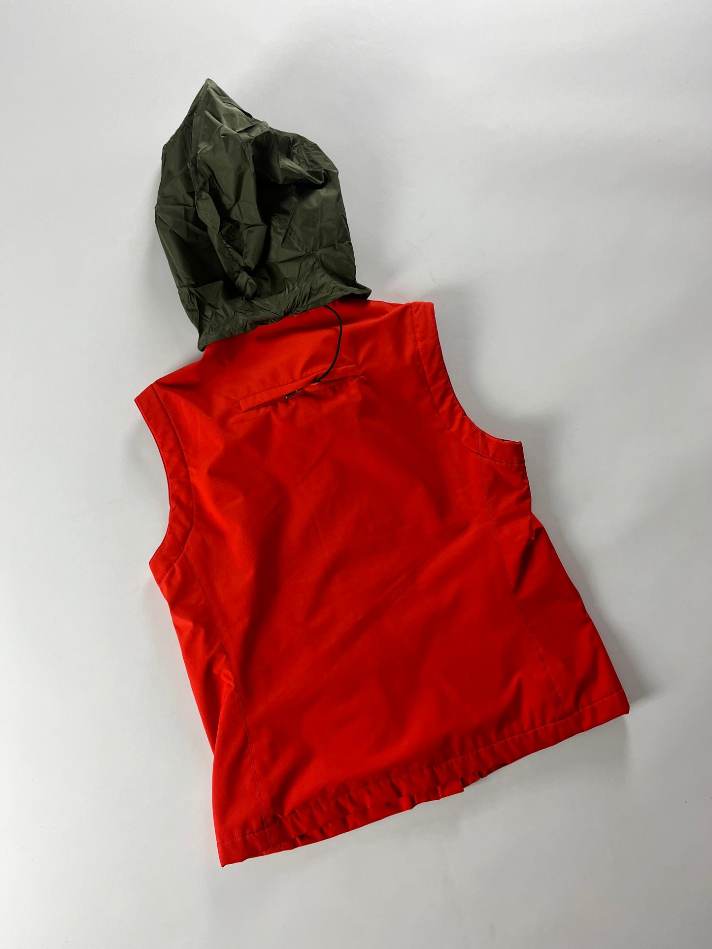 Prada Convertible Hoodie Red Vest SS 2000 - S