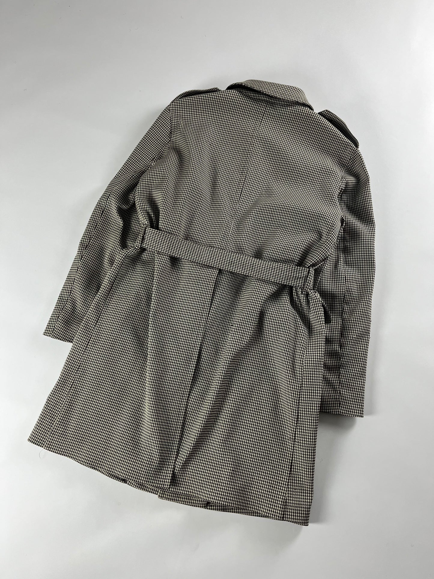 Prada Grey Striped Minimalist Belted Coat FW 2000 - L