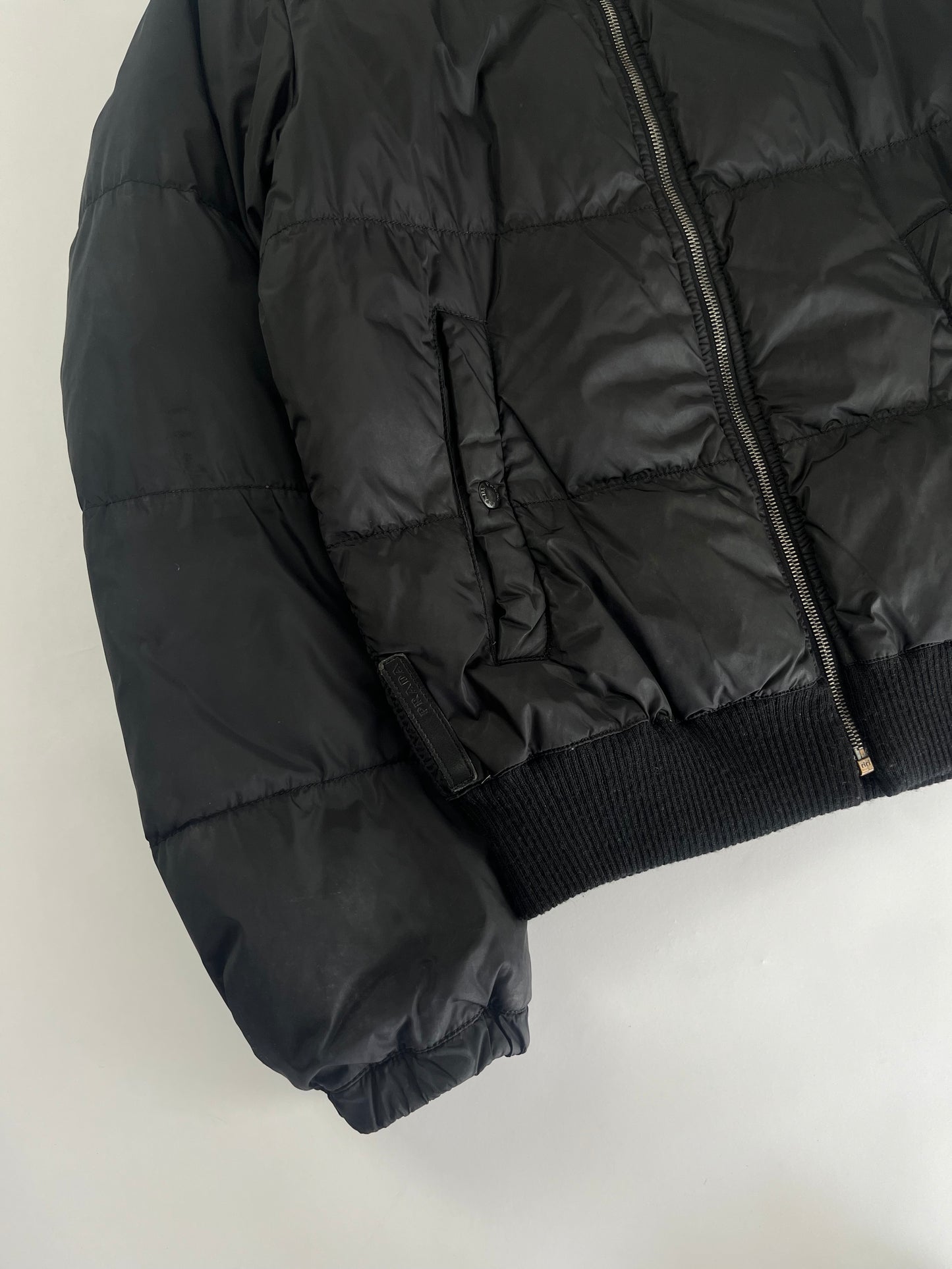 Prada Black Nylon Puffer Down Jacket - S