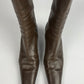 Prada Brown Belted Leather Boots FW 2000 - 38,5 IT/39,5 EU