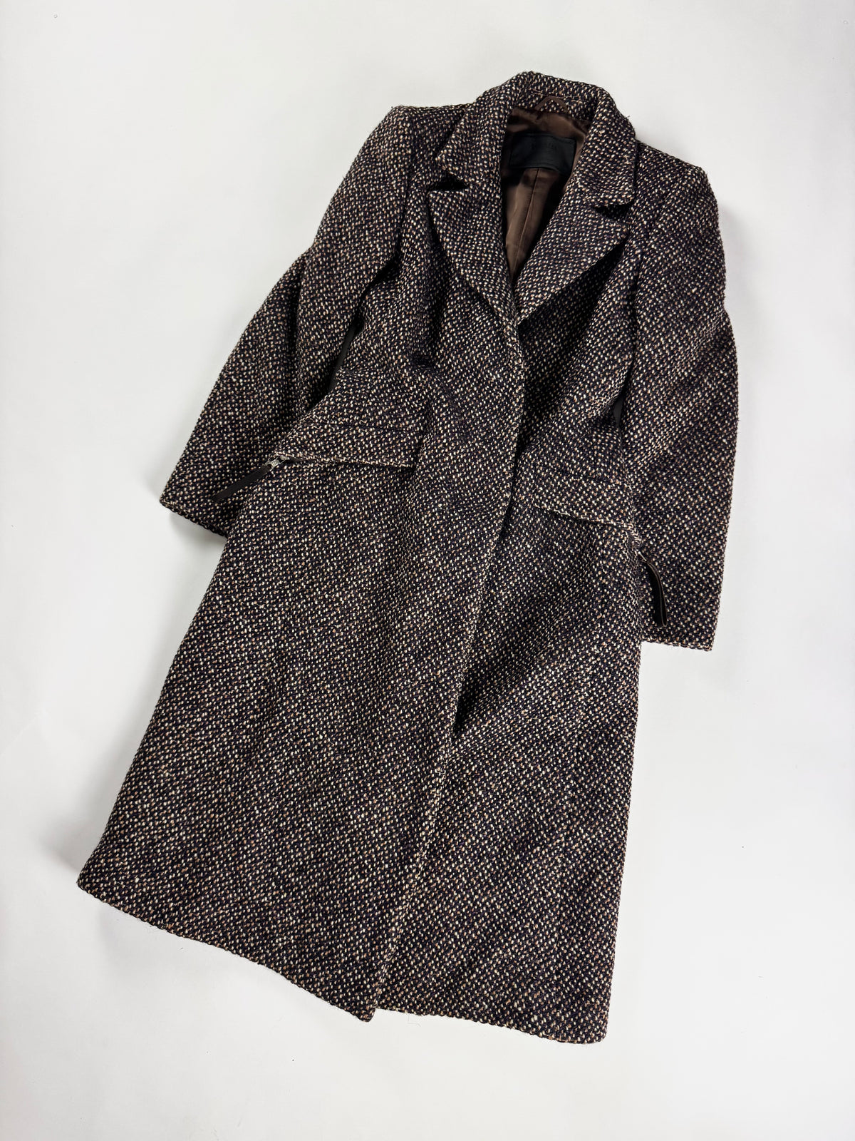 Prada Tweed Tailored Long Coat FW 2000 - XS