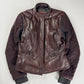 Prada Brown Wine Leather Moto Jacket 2000s - XS