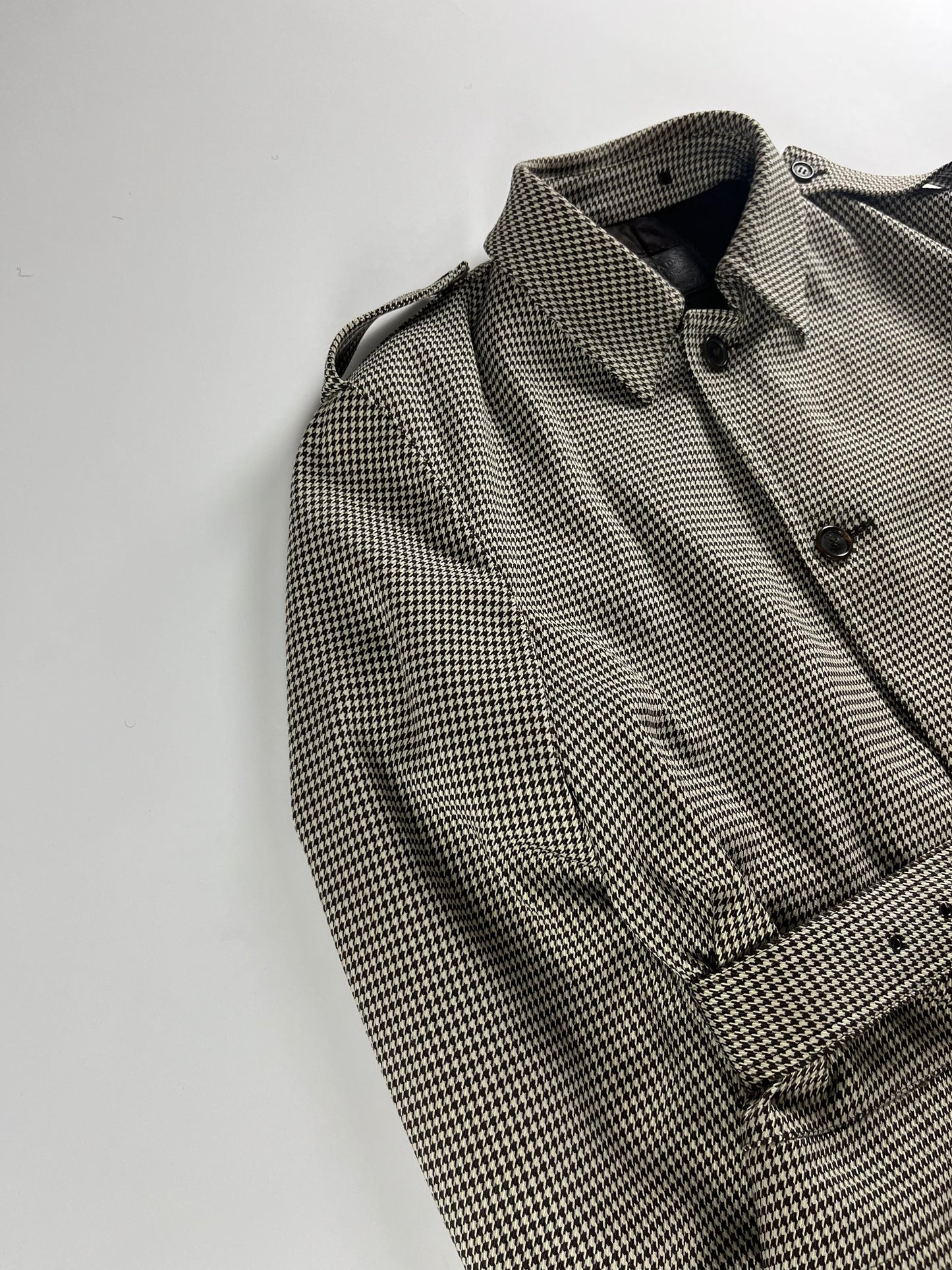 Prada Grey Striped Minimalist Belted Coat FW 2000 - L