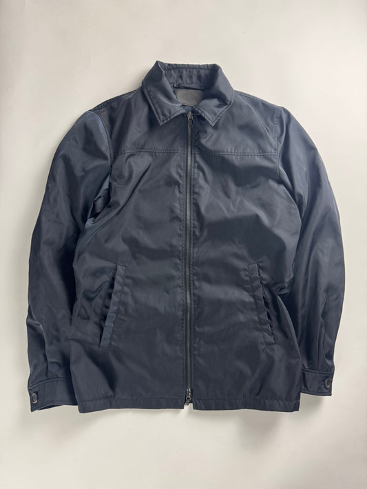 Prada Navy Double Zip Officer Minimalist Trucker Jacket FW 2011 - S