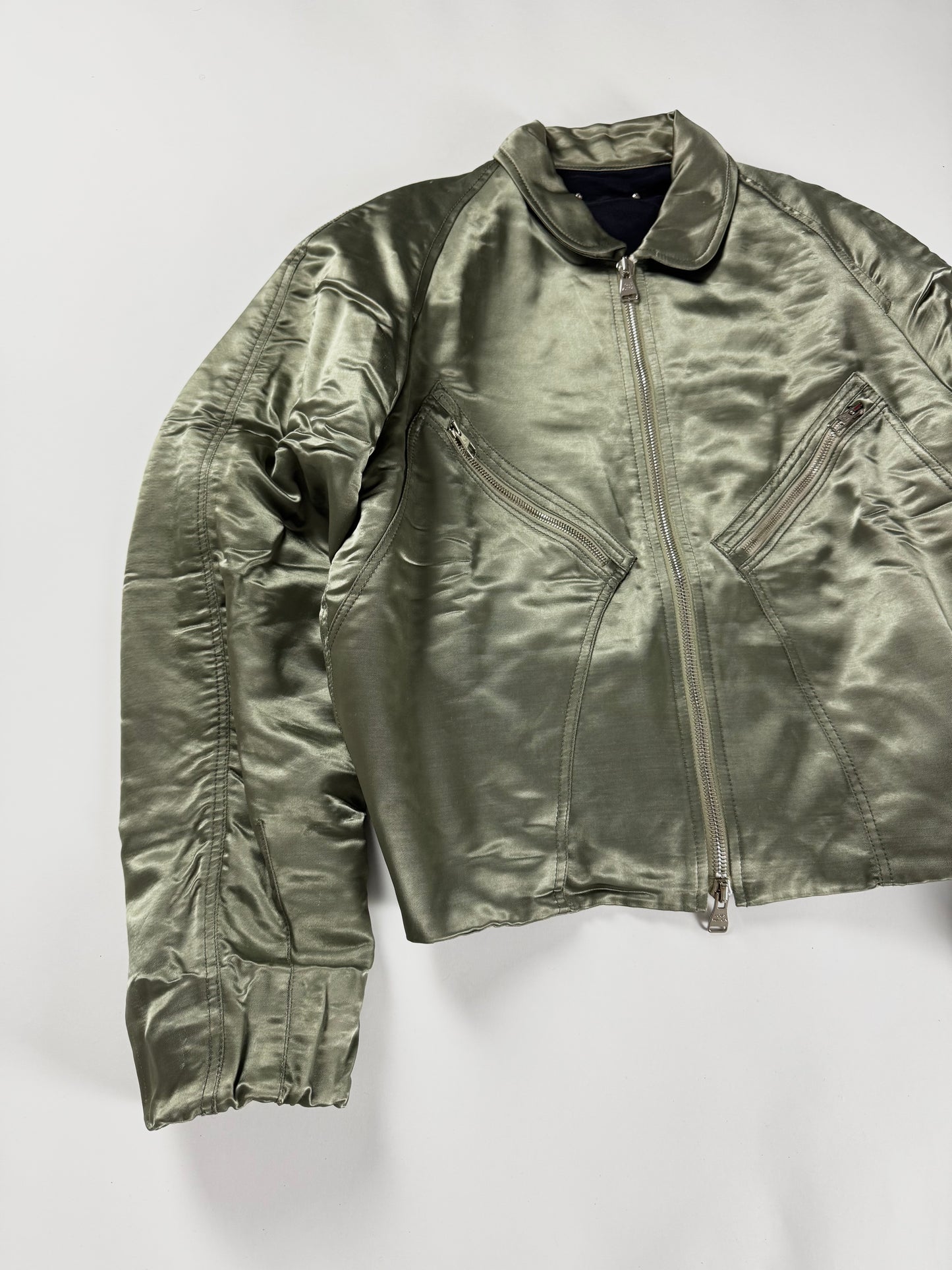 Louis Vuitton Patent Green Military Bomber Jacket SS 2015 - M