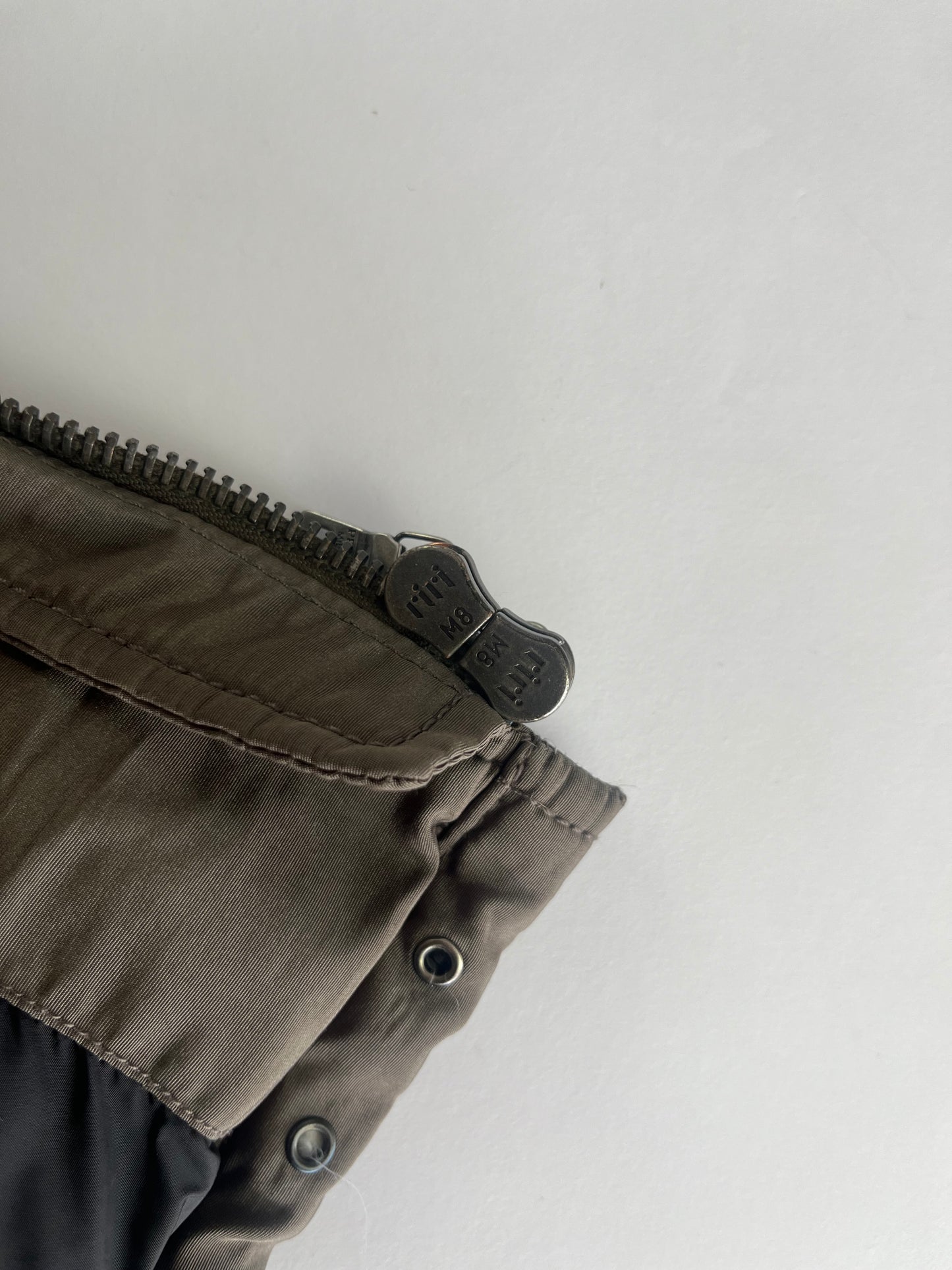 Prada Sand Nylon Puffer Jacket 2000s - M