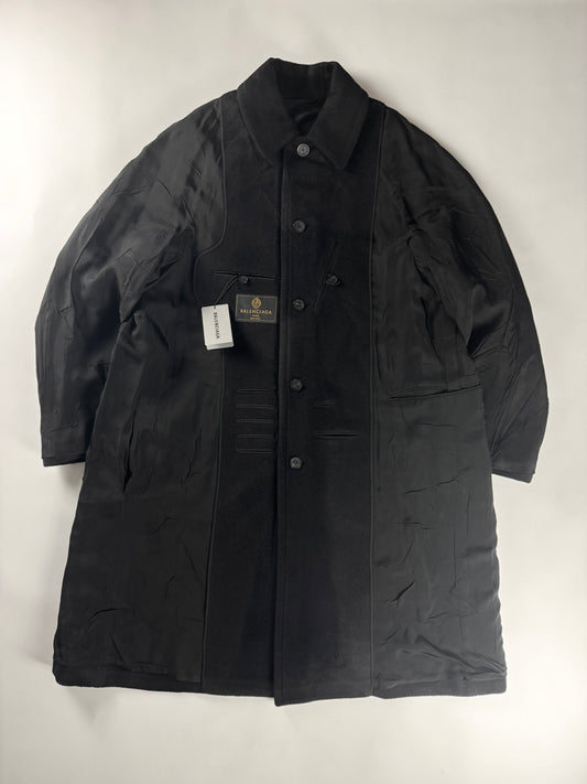 Balenciaga Wool Paneled Inside Out Carcoat SS 2022 - L