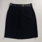 Gucci Tom Ford Essential Black Leather Pockets Skirt FW 2000 - M
