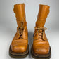 Prada Camel Leather Double Strapped Square High Boots FW 1999 - 43 EU/44 EU