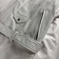 Balenciaga 80s Biker Smooth Optical White Calf Leather Oversized Perfecto Jacket SS 2020 - M