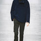 Prada Asymmetric Navy Half Zip Wool Jacket FW 1998 - S/M