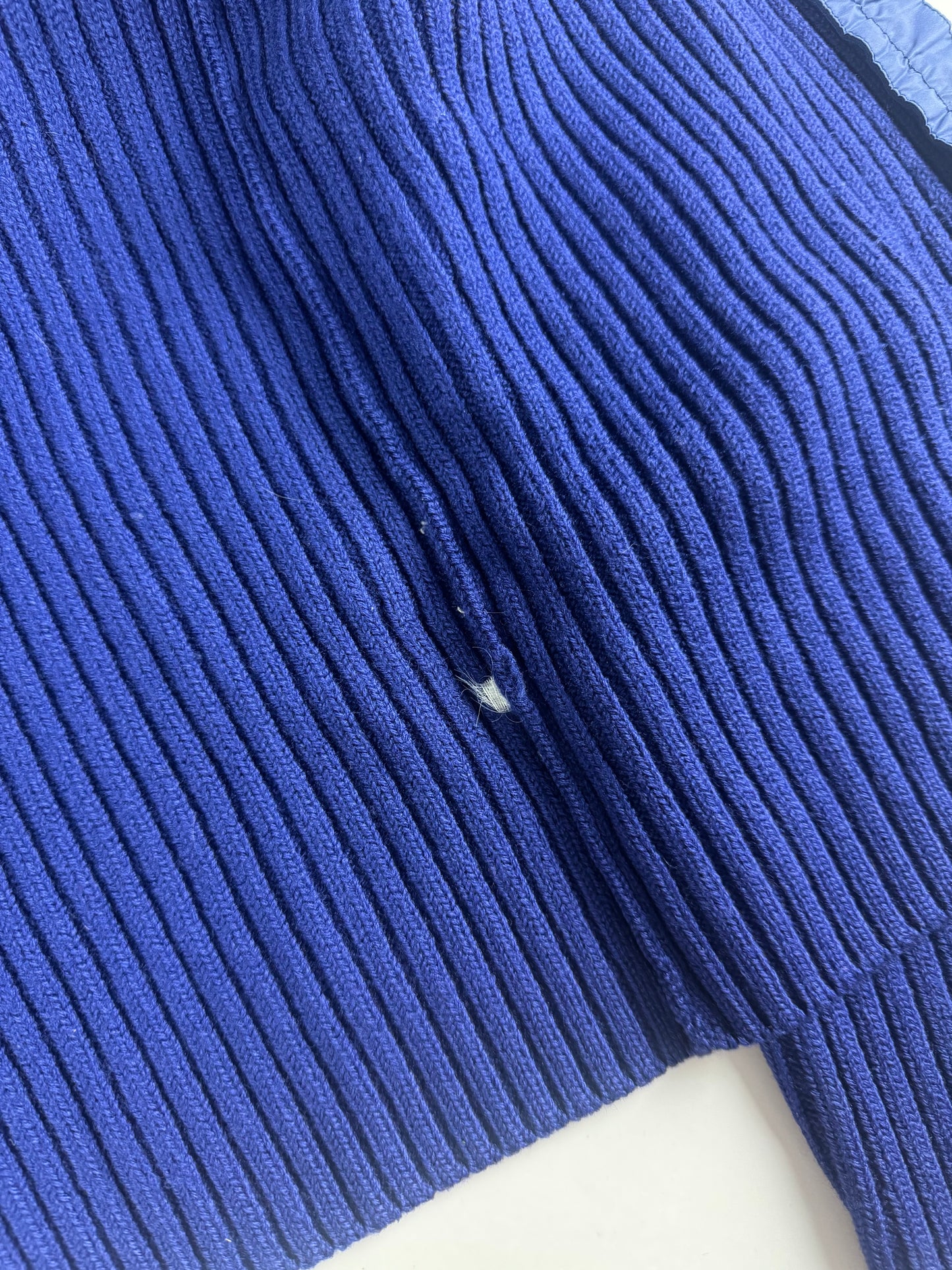 Prada Linea Rossa Shine Blue Corduroy Turtleneck Sweater FW 1999 - S