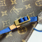 Louis Vuitton Paname Monogram Canvas Blue Lambskin Reversible Crossbody Bag - OS
