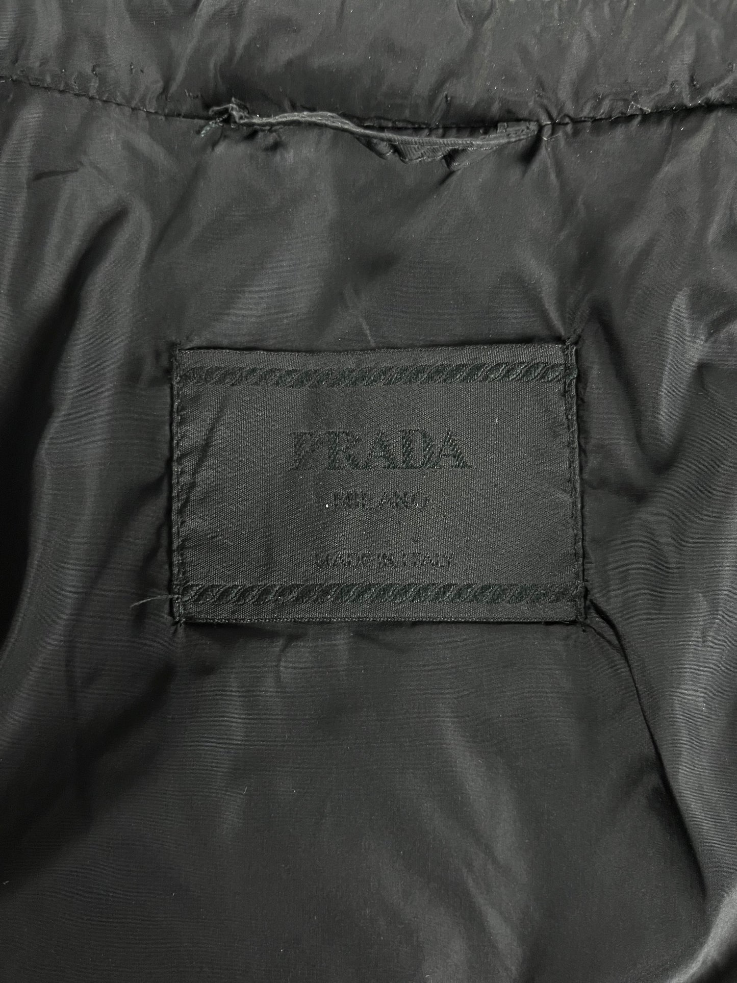 Prada Black Long Puffer Jacket FW 1998 - S