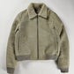 Miu Miu Grey Sheepskin Bomber Shearling Aviator Jacket 2000s - M
