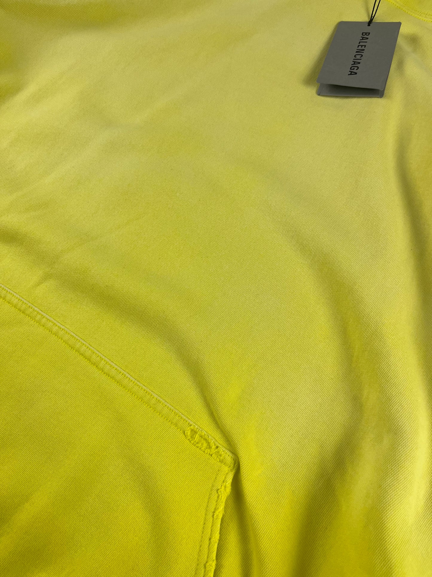 Balenciaga Faded Electric Yellow Oversized Hoodie FW 2021 - S