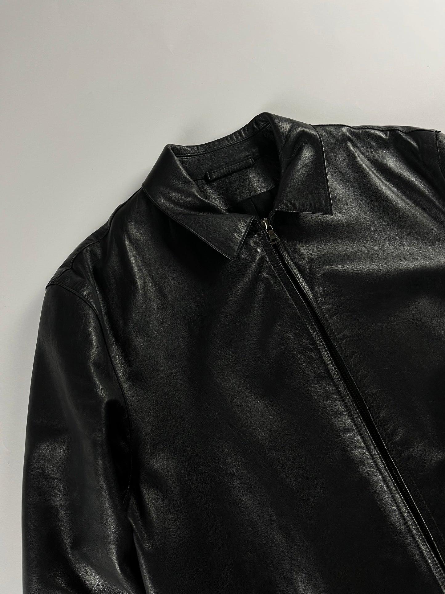 Prada Premium Black Leather Jacket FW 1999 - M