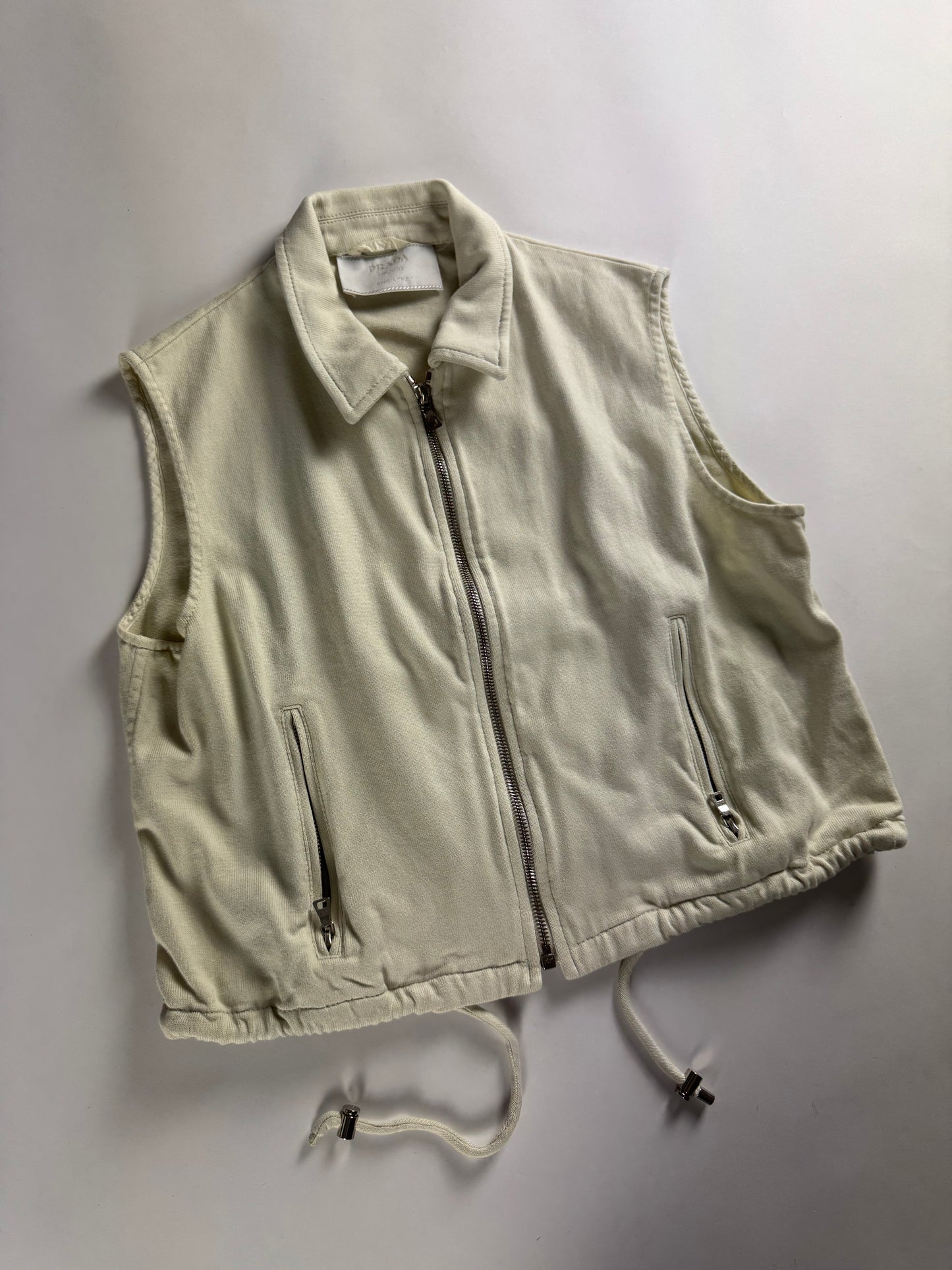Prada Cropped Cotton Zip Up Vest FW 1997 - S