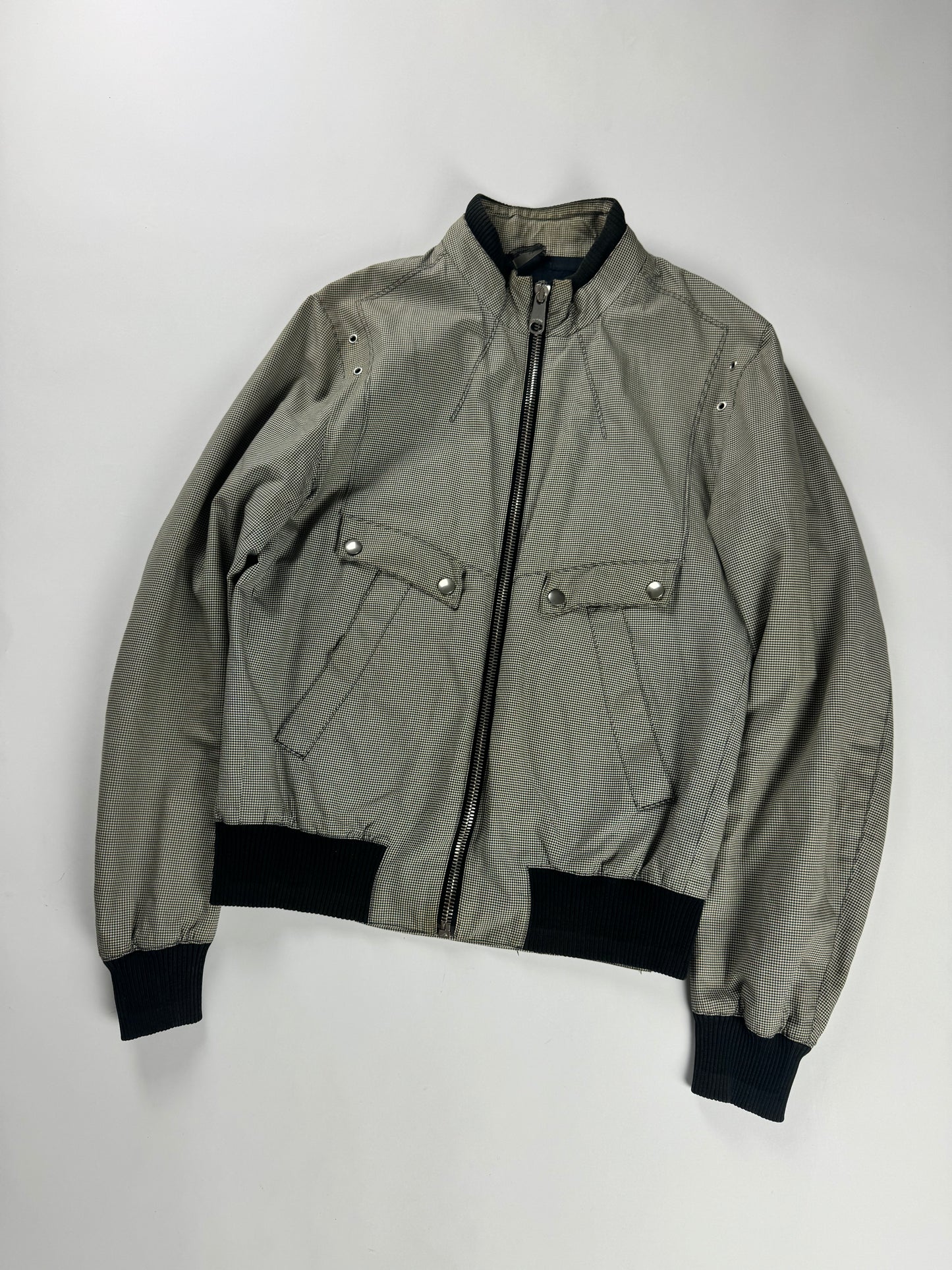 Dior Homme Kris Van Assche Ribbed Silk Rider Jacket SS 2008 - M