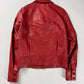 Prada Red Leather Minimalist Buttoned Jacket FW 2000 - XS