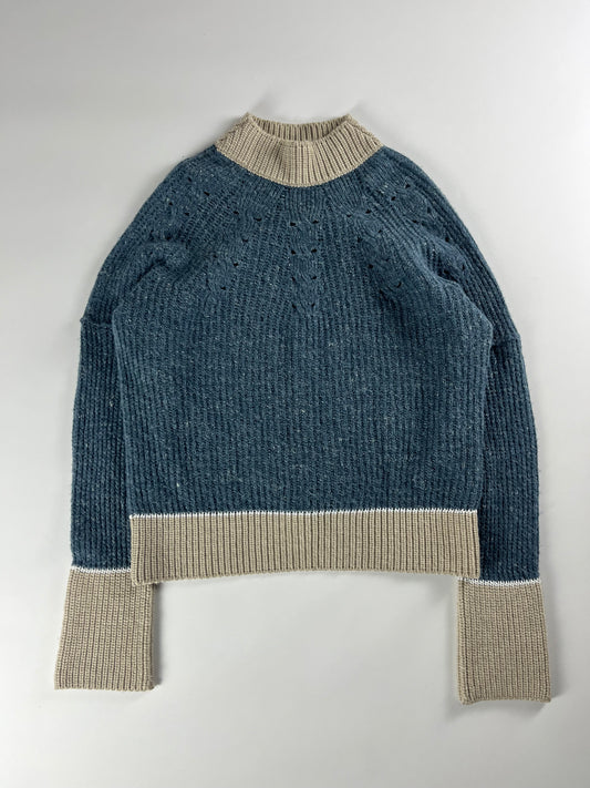 Jacquemus Blue Ivory Jumper Knitwear FW 2017 - M