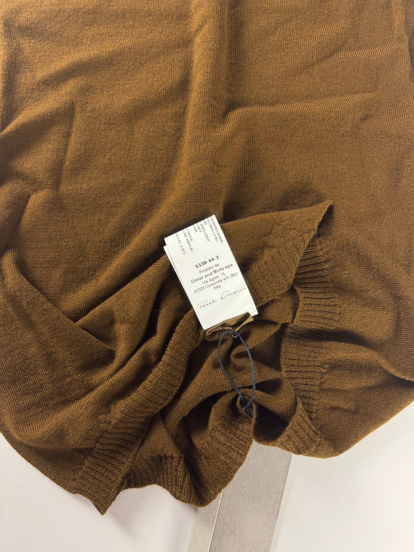 Rick Owens Sphinx Mustard Brown Funnel Top FW 2015 - S