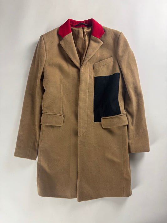 Givenchy Cashmere Color Patch Wool Coat Pre Fall 2015 - M