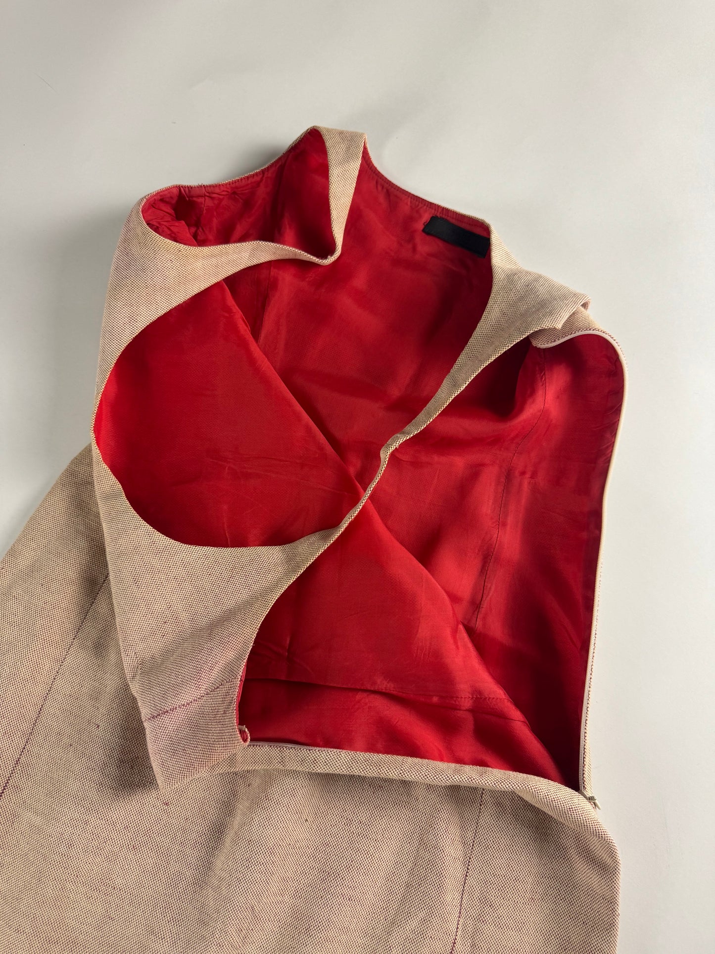 Prada Red Cotton Dress SS 1999 - S