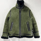 Louis Vuitton Sample Military Olive Shearling Leather Trimmed Bomber Jacket FW 2018 - M