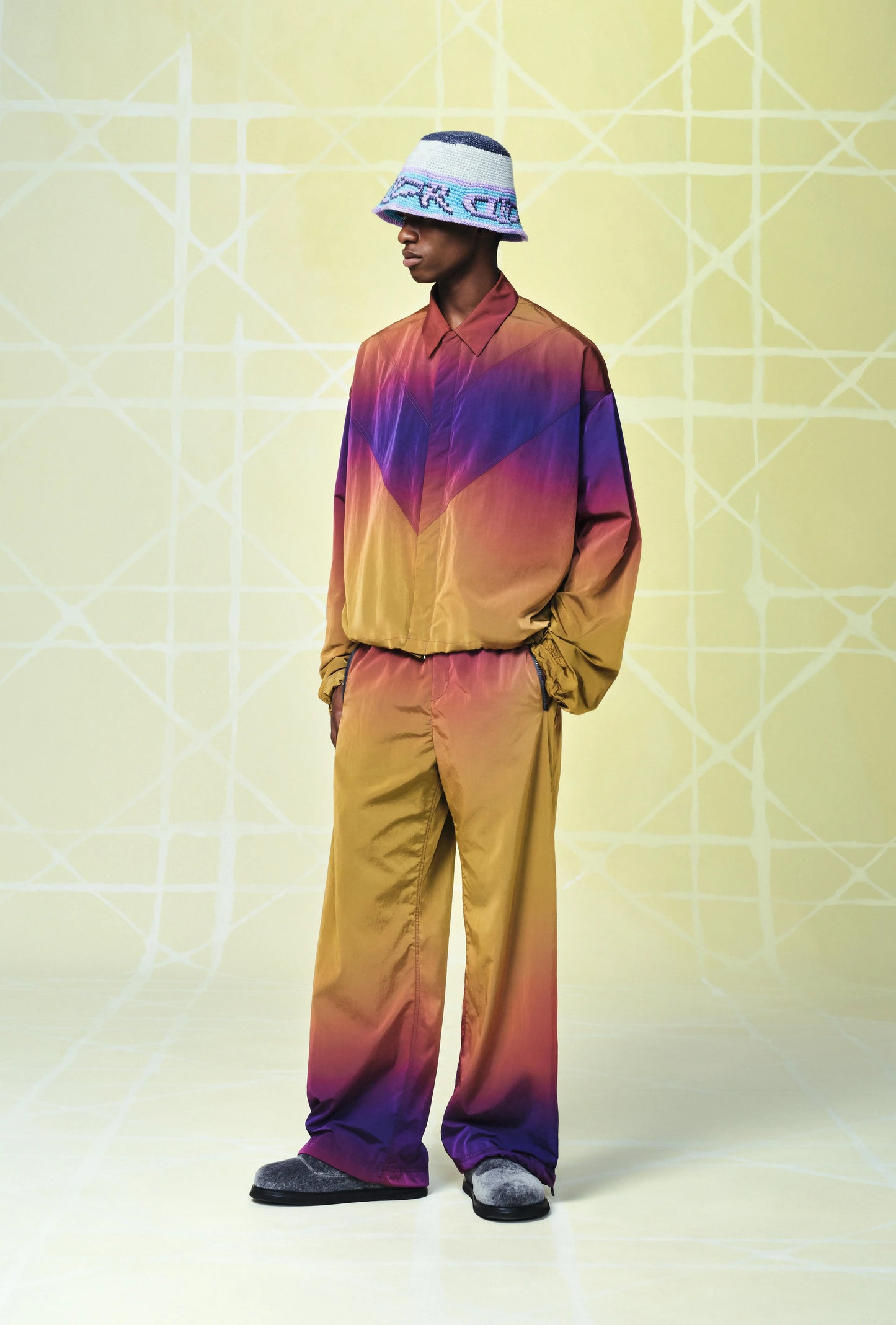 Dior x Lewis Hamilton Sample Afrofuturistic Gradient Bomber Jacket FW 2025 - M
