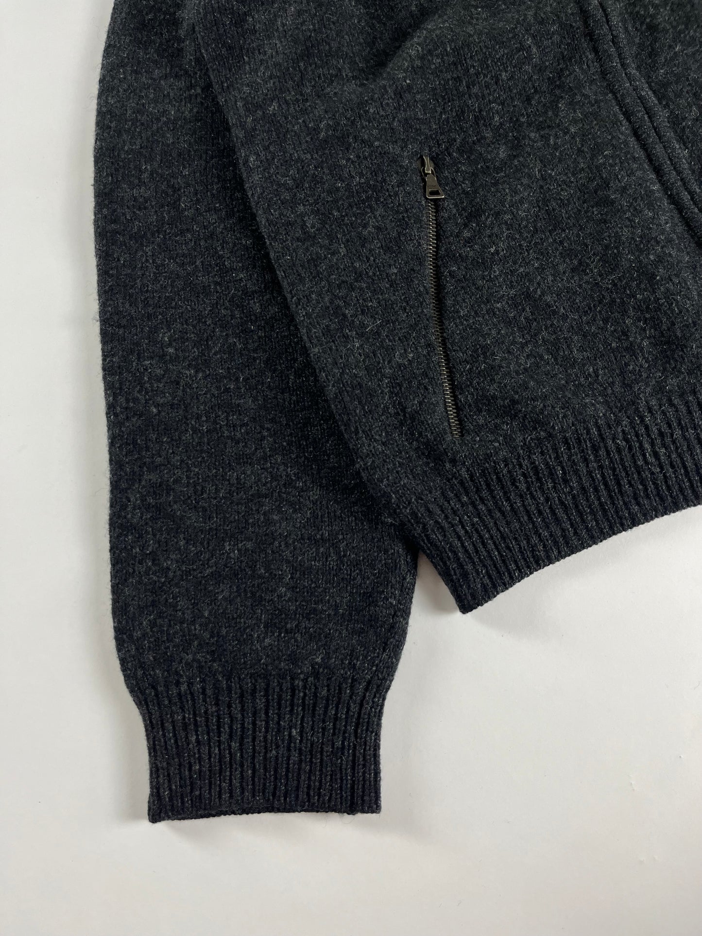 Prada Essential Fit Zip Turtleneck Wool Zipper 2000s - M