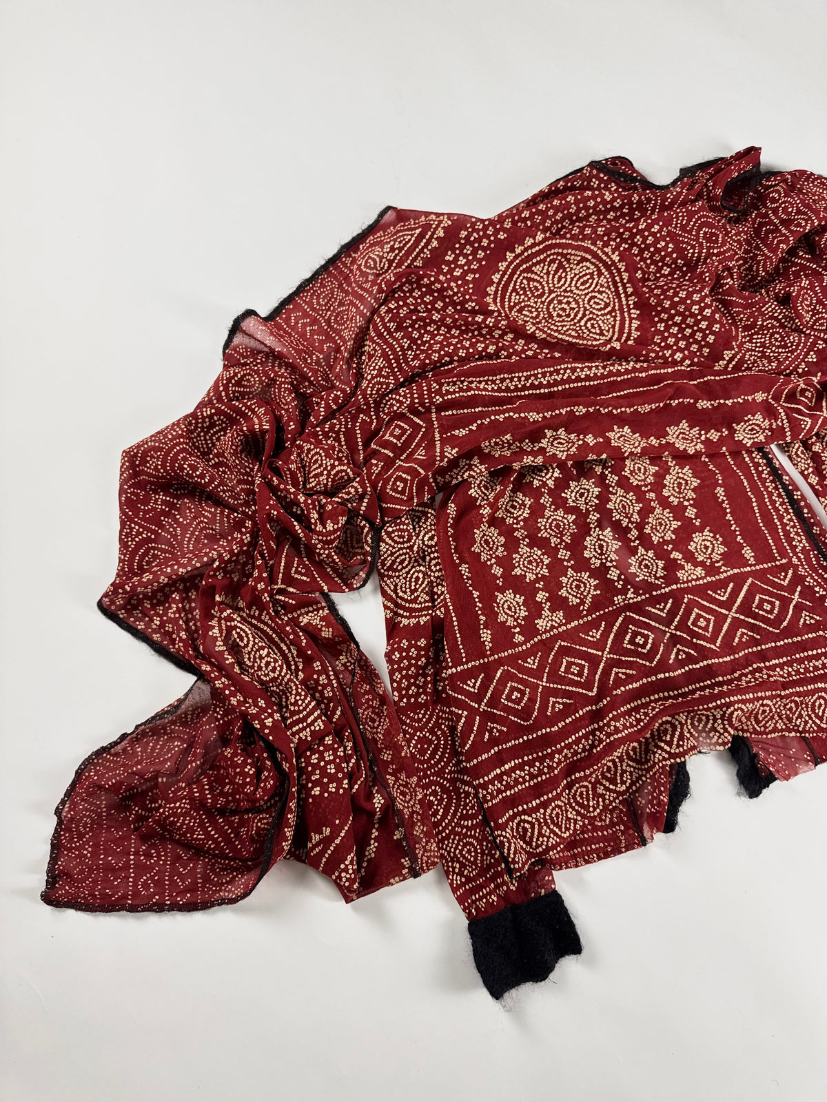 Jean Paul Gaultier Paisley Native Tribal Tattoo Oriental Mesh Blouse Top 1990s - L