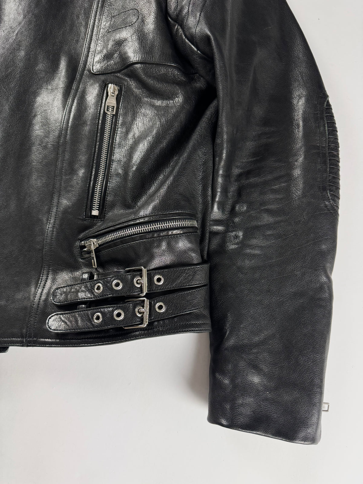 Louis Vuitton Black Heavy Leather Perfecto Biker Jacket SS 2008 - M
